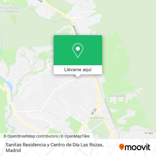 Mapa Sanitas Residencia y Centro de Día Las Rozas