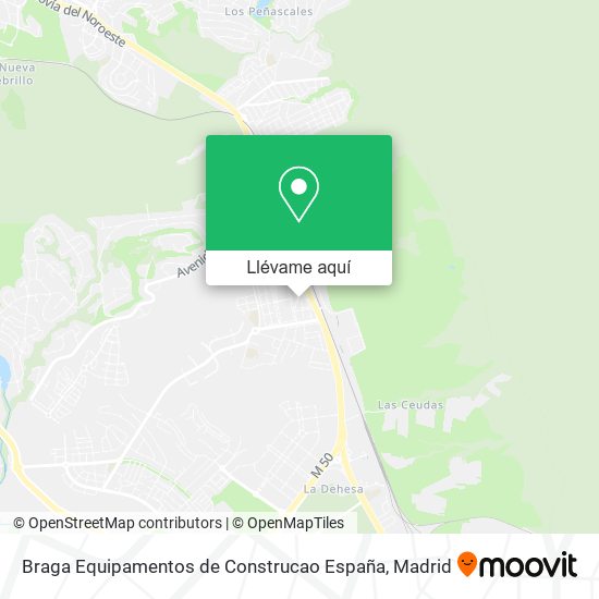 Mapa Braga Equipamentos de Construcao España