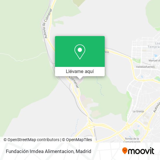 Mapa Fundación Imdea Alimentacion