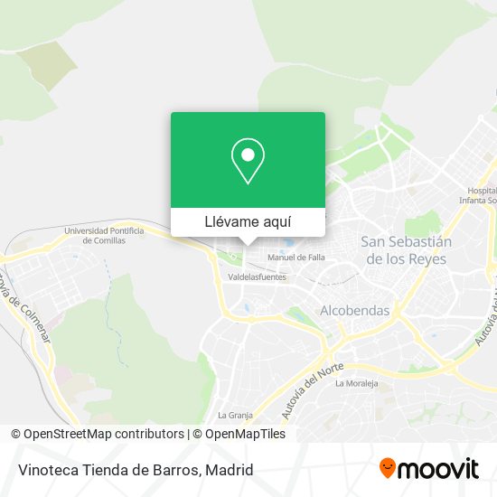 Mapa Vinoteca Tienda de Barros