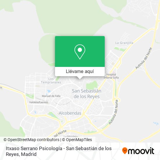 Mapa Itxaso Serrano Psicología - San Sebastián de los Reyes