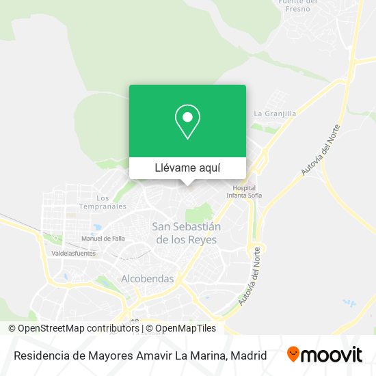 Mapa Residencia de Mayores Amavir La Marina