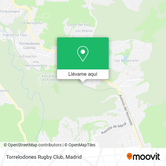 Mapa Torrelodones Rugby Club