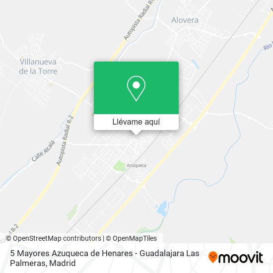 Mapa 5 Mayores Azuqueca de Henares - Guadalajara Las Palmeras