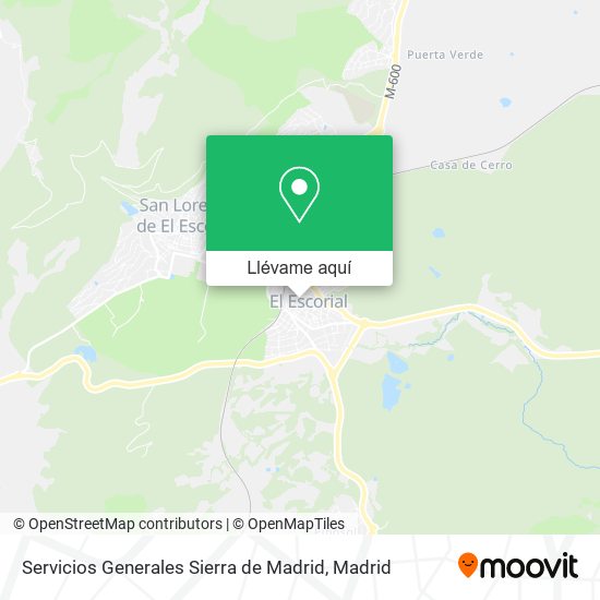 Mapa Servicios Generales Sierra de Madrid