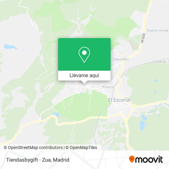 Mapa Tiendasbygift - Zua