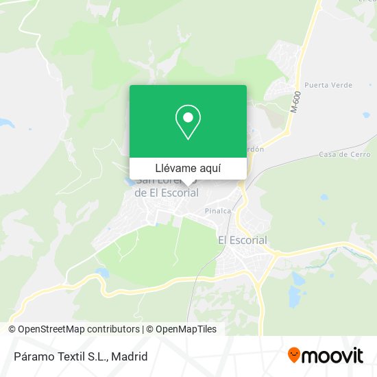 Mapa Páramo Textil S.L.