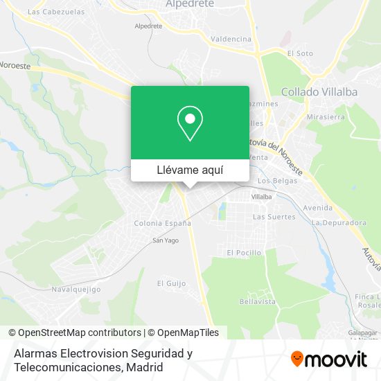 Mapa Alarmas Electrovision Seguridad y Telecomunicaciones