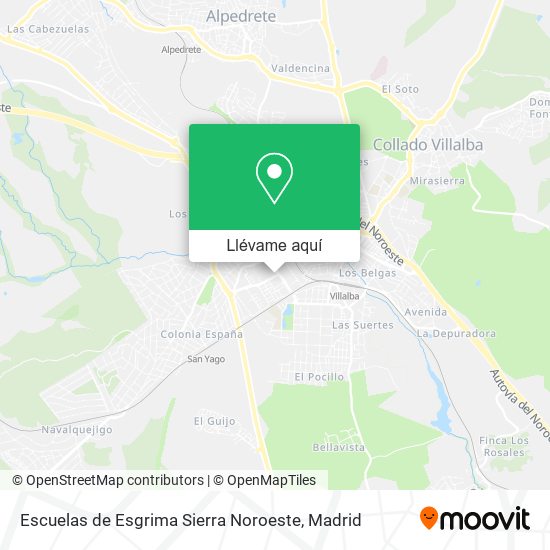 Mapa Escuelas de Esgrima Sierra Noroeste