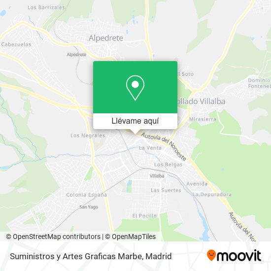 Mapa Suministros y Artes Graficas Marbe