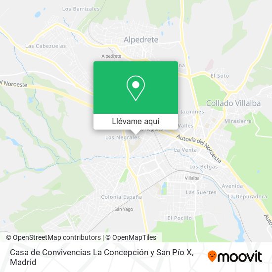 Mapa Casa de Convivencias La Concepción y San Pío X