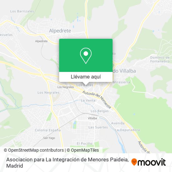 Mapa Asociacion para La Integración de Menores Paideia