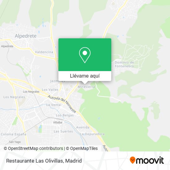 Mapa Restaurante Las Olivillas