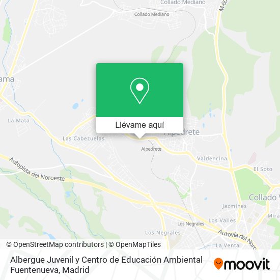 Mapa Albergue Juvenil y Centro de Educación Ambiental Fuentenueva