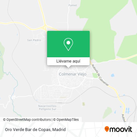 Mapa Oro Verde Bar de Copas