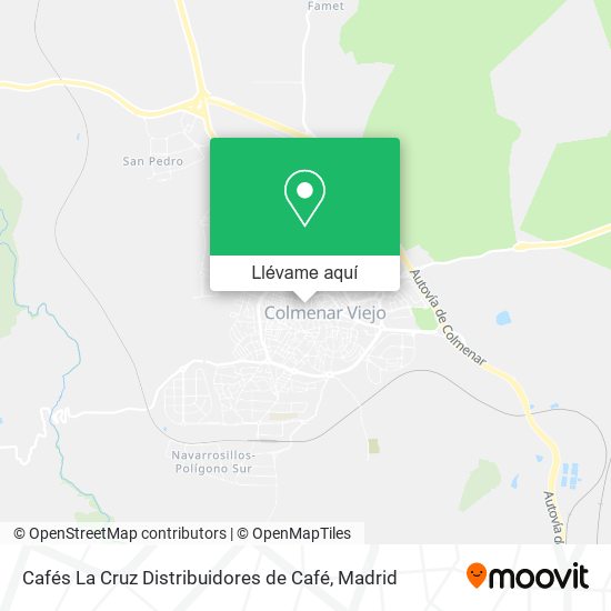 Mapa Cafés La Cruz Distribuidores de Café