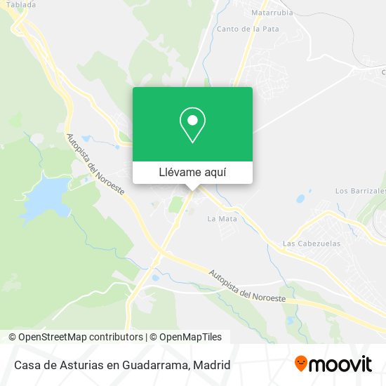 Mapa Casa de Asturias en Guadarrama