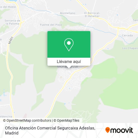 Mapa Oficina Atención Comercial Segurcaixa Adeslas