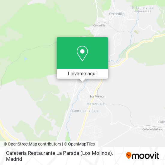 Mapa Cafetería Restaurante La Parada (Los Molinos)