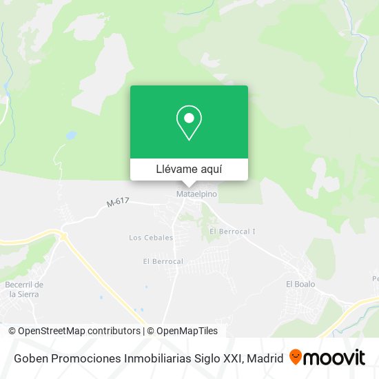 Mapa Goben Promociones Inmobiliarias Siglo XXI