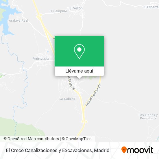 Mapa El Crece Canalizaciones y Excavaciones