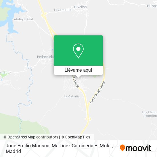 Mapa José Emilio Mariscal Martínez Carnicería El Molar