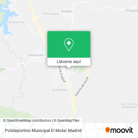 Mapa Polideportivo Municipal El Molar