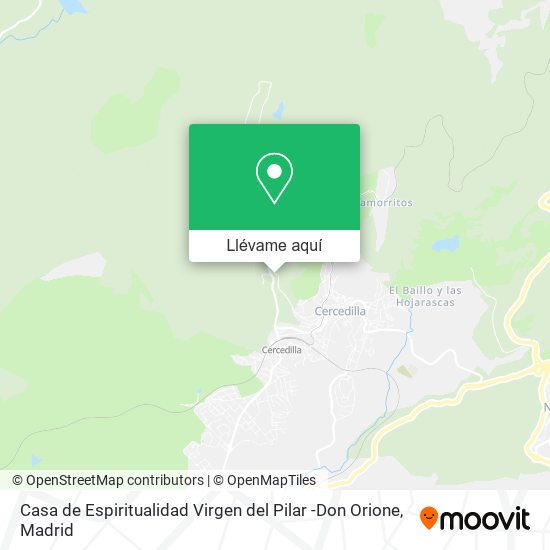 Mapa Casa de Espiritualidad Virgen del Pilar -Don Orione
