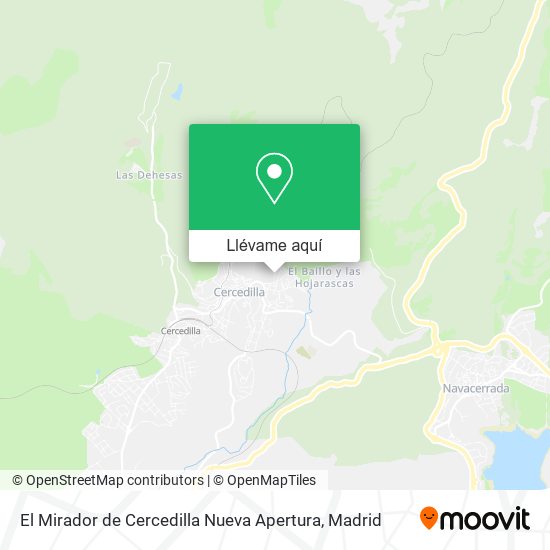 Mapa El Mirador de Cercedilla Nueva Apertura