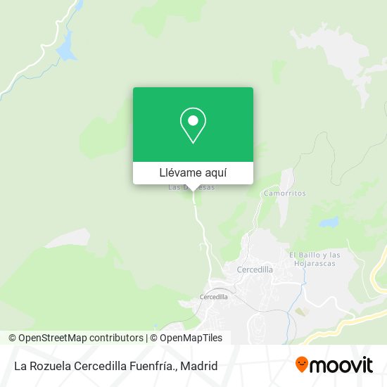 Mapa La Rozuela Cercedilla Fuenfría.