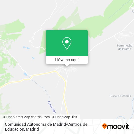 Mapa Comunidad Autónoma de Madrid-Centros de Educación