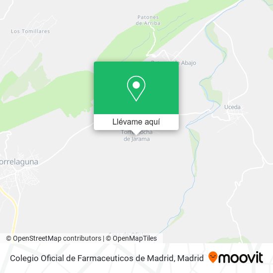 Mapa Colegio Oficial de Farmaceuticos de Madrid