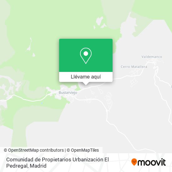 Mapa Comunidad de Propietarios Urbanización El Pedregal