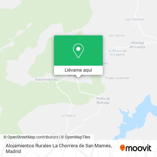 Mapa Alojamientos Rurales La Chorrera de San Mamés