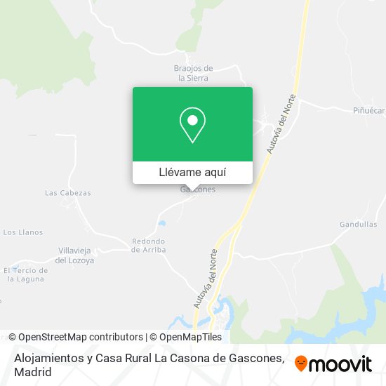 Mapa Alojamientos y Casa Rural La Casona de Gascones
