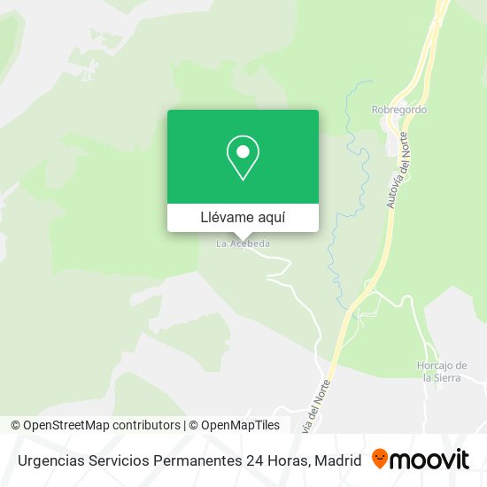 Mapa Urgencias Servicios Permanentes 24 Horas
