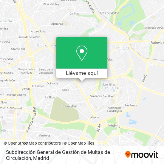 Mapa Subdirección General de Gestión de Multas de Circulación