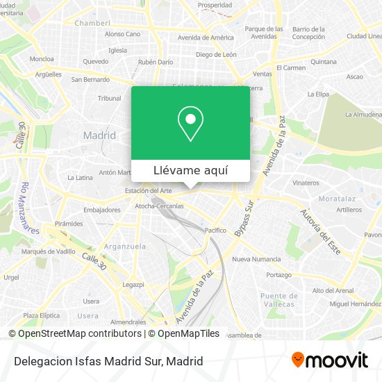 Mapa Delegacion Isfas Madrid Sur