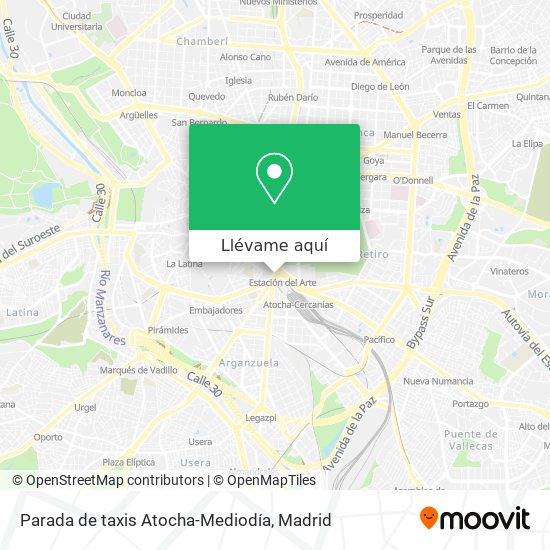 Mapa Parada de taxis Atocha-Mediodía
