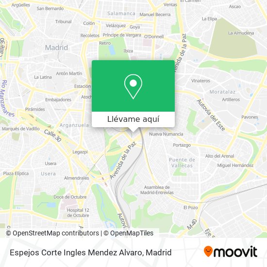 Mapa Espejos Corte Ingles Mendez Alvaro