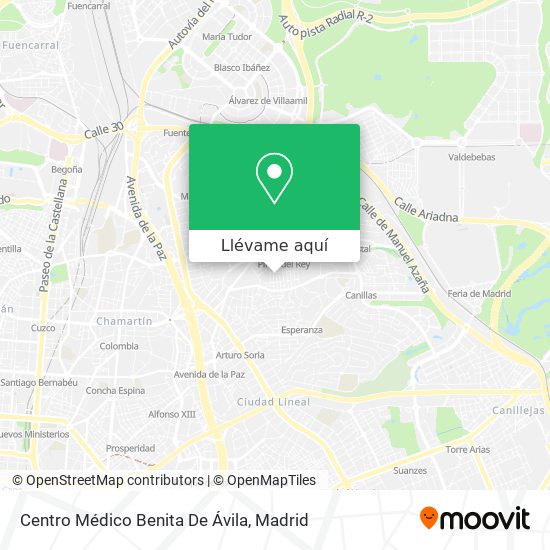 Mapa Centro Médico Benita De Ávila