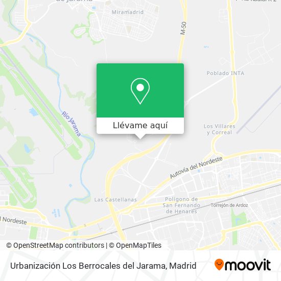 Mapa Urbanización Los Berrocales del Jarama