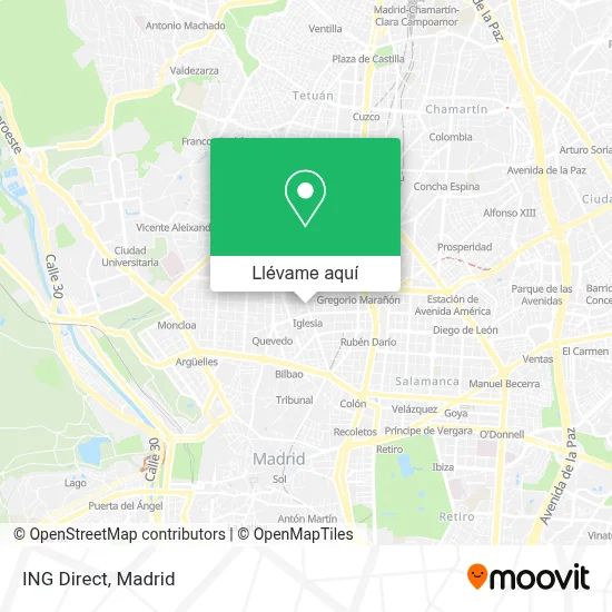 Mapa ING Direct