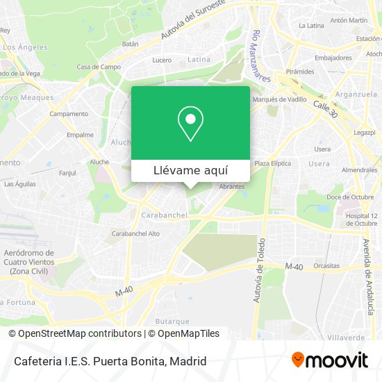Mapa Cafeteria I.E.S. Puerta Bonita