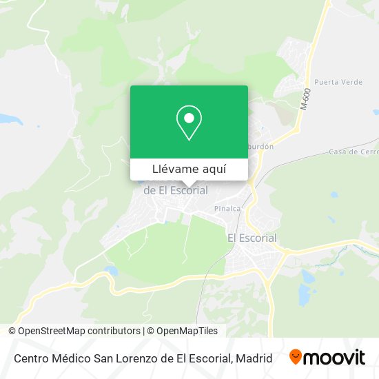 Mapa Centro Médico San Lorenzo de El Escorial