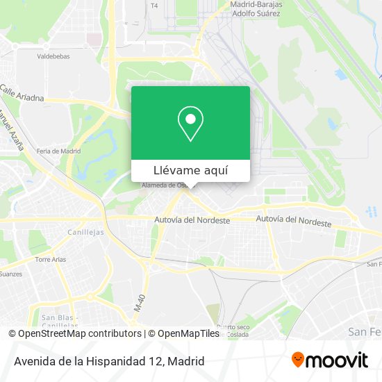 Mapa Avenida de la Hispanidad 12