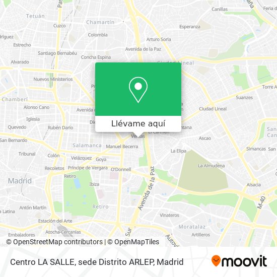 Mapa Centro LA SALLE, sede Distrito ARLEP