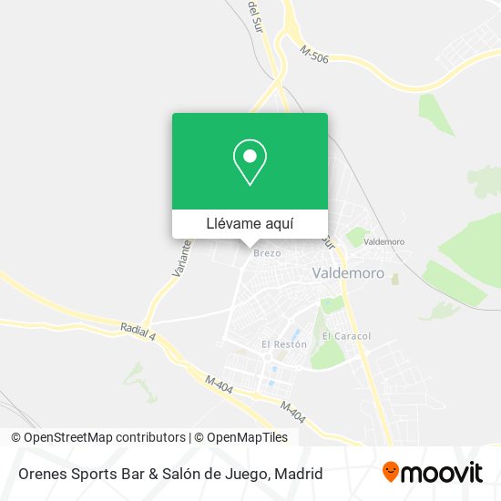 Mapa Orenes Sports Bar & Salón de Juego