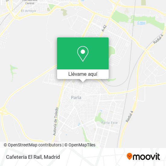 Mapa Cafetería El Raíl