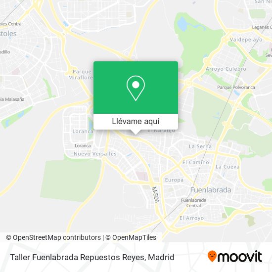 Mapa Taller Fuenlabrada Repuestos Reyes